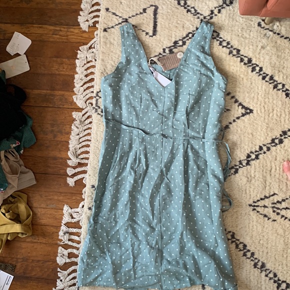 Mango Linen Button Front Dress - Picture 2 of 5